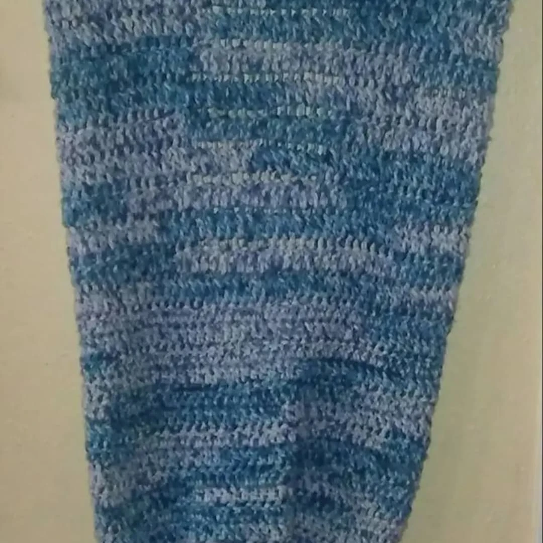 Crocheted Adult Mermaid Tail Blanket